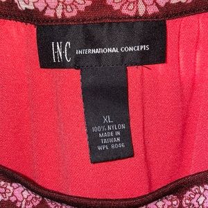 INC Coral and Purple Blouse